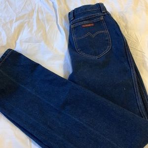 Vintage 70s high waisted wrangler dark denim (28/29 waist)